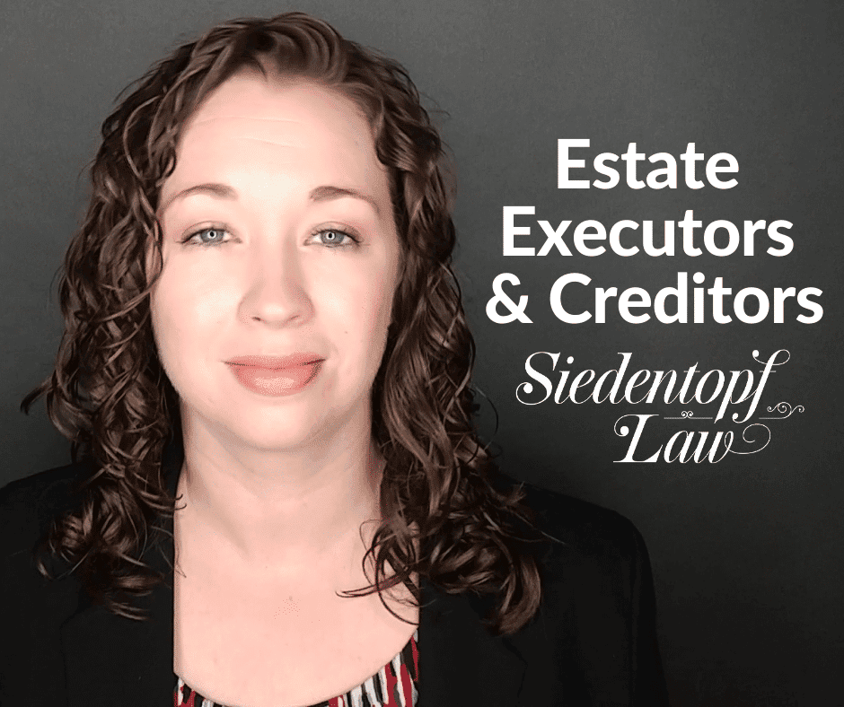 What should estate executors tell creditors?
